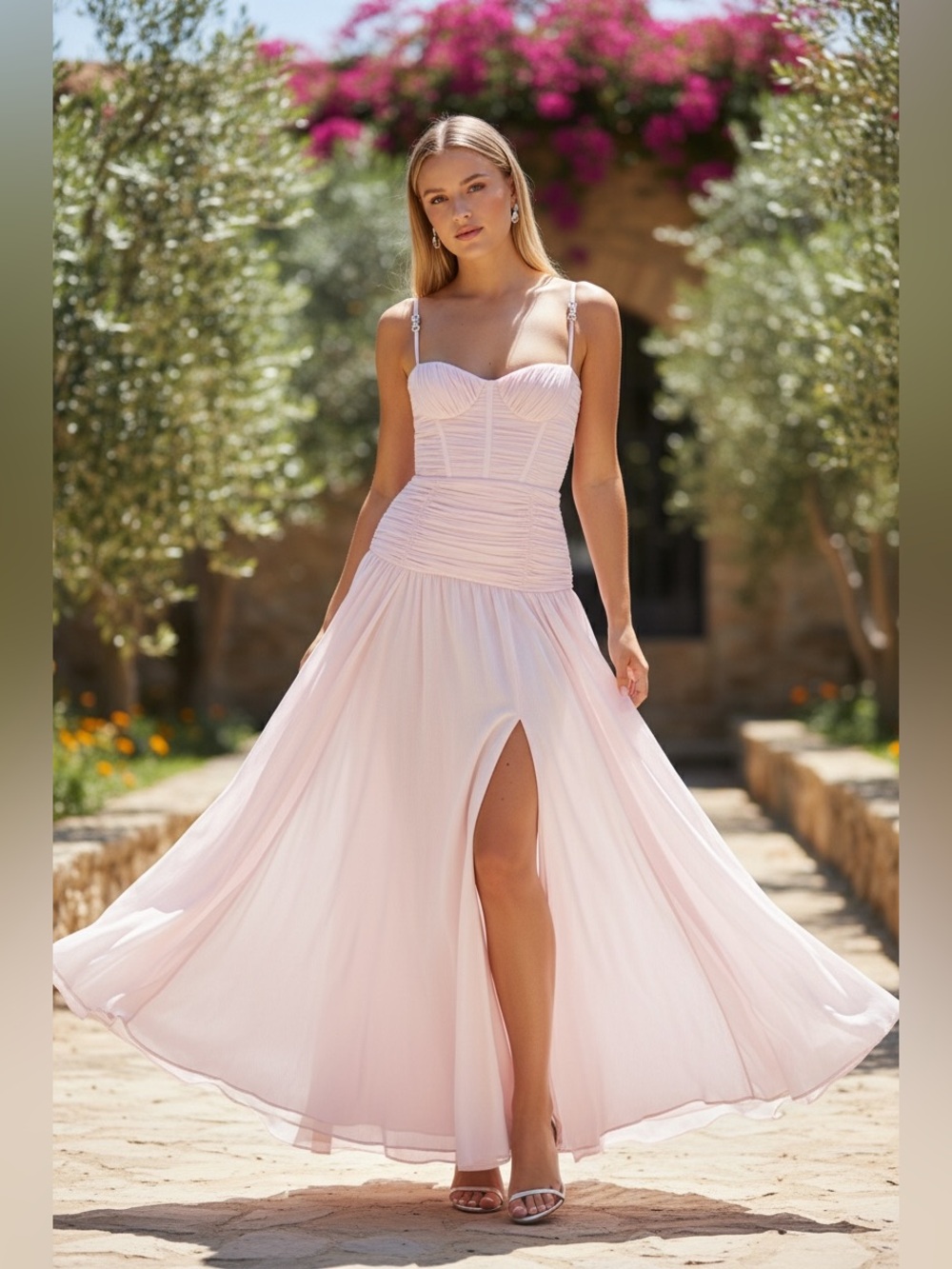 Manning Cartell| Double Time Pleat Dress|Pink|Size8|NWOT|